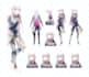 draw anime character design reference sheet