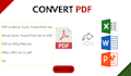 convert pdf to word excel etc without loosing quality