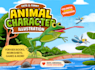 draw cute funny animal cartoon characters for kids