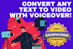 convert blog post, article or text to video with voice over
