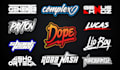 design music, dj, rap, and band logo in typography  style