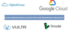 configure google cloud, vultr, linode digitalocean