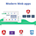 develop responsive single page website using angular and pwa