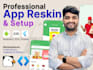 reskin,setup codecanyon  codester android ios flutter app