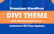 install wordpress divi theme with an API key for lifetime updates
