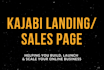 create a landing page in kajabi