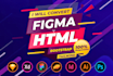 convert figma to html, psd to html, xd to html responsive bootstrap tailwind css