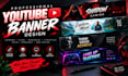 design gaming channel art and youtube banner
