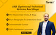write SEO optimized technical articles and blogs