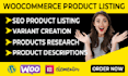 do woocommerce product listing and product upload