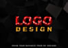 provide 3 unique shiny metallic logo design