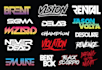 designs a typography, band , producer, dj logo