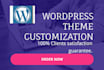 do wordpress theme customization and design website