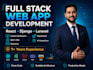 build your full stack web app in react, django, or laravel