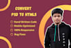 convert PSD to html, PSD to bootstrap website
