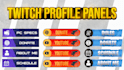 design twitch channel info button panels