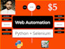 do web scraping python, web automation, web data scraper