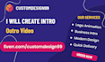 create custom logo animation, intro and outro for youtube