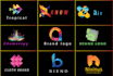 outstanding modern gradient and simple logo