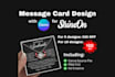 do profitable message card design for shineon necklace or any pod platform