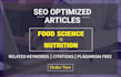 write nutrition, drink, diet and food articles and blogs