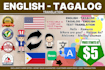 translate text from english to filipino and vice versa