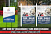 design yard sign, billboard, roll up, backdrop
