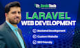 do custom website development using laravel