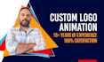 design a professional custom logo animation and video intro