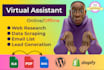 do perfect data entry, web research, copy paste