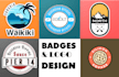 design round badge, logo, sticker, label, stamp