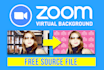 design a creative zoom virtual background