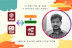 fill out the india evisa application