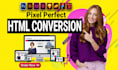 convert psd to html, figma  to html, xd to responsive website