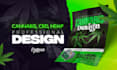 design a professional cannabis, cbd, hemp flyer label menu