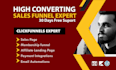 build and be your clickfunnels, kajabi, kartra and wordpress, sales page expert
