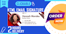 create professional HTML email signature for gmail, outlook clints