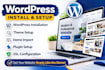 install wordpress, import demo content, and set up your theme