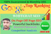 do google top ranking your website with white hat SEO monthly