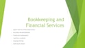 provide basic bookkeeping sevices