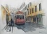 create a custom architectural watercolor