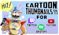 draw thumbnails in a cartoon style for your  videos