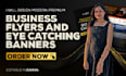 design modern premium business flyers and eye catching banners