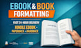 do kdp paperback, kindle ebook formatting and layout design