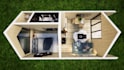 create a tiny house or van 3d floor plan, interior or exterior rendering