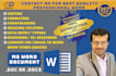 design, format, edit, convert, proofread and typing in microsoft ms word