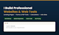 build a professional HTML website, form generator,