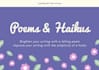 write a poem or haiku of any topic