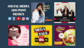 do web and social media posts, banners covers, and ads