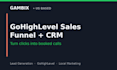 build a gohighlevel sales funnel and CRM that books leads